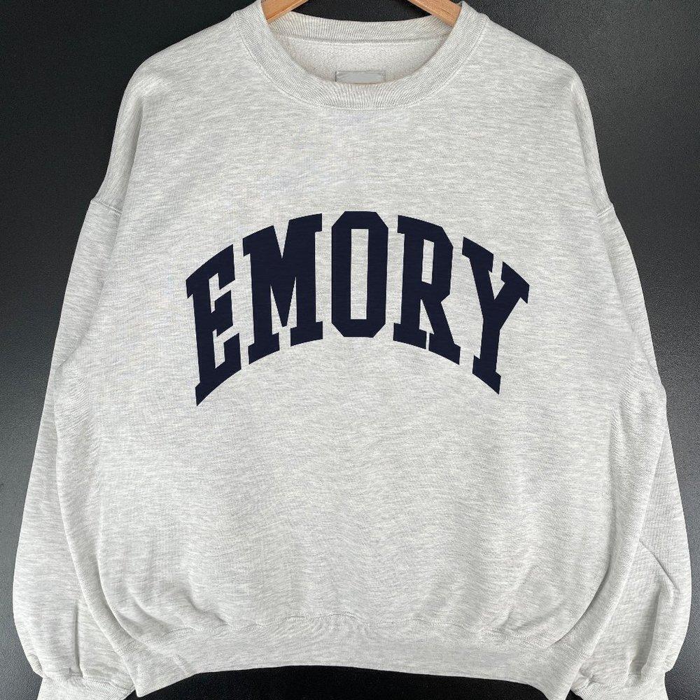 Emory University Spellout Retro Vintage College Sweatshirt